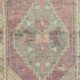 One of a pair Vintage Handmade Scatter Rug. Turkish Accent Rug. Decorative Door Mat