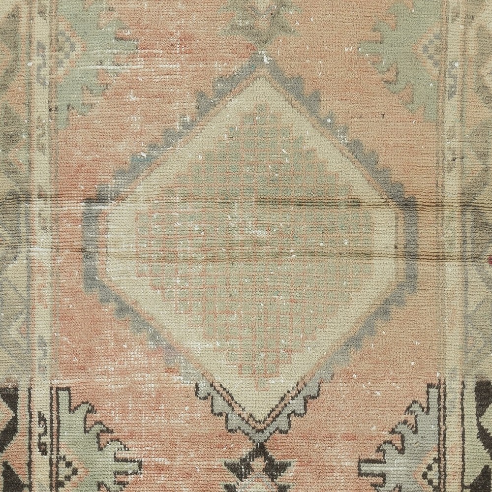 Vintage Turkish Accent Rug, Unique Door Mat, Handmade Kitchen Rug