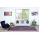 Handmade Hallway Runner. Kitchen Rug. Corridor Rug. Purple Color Stair Rug