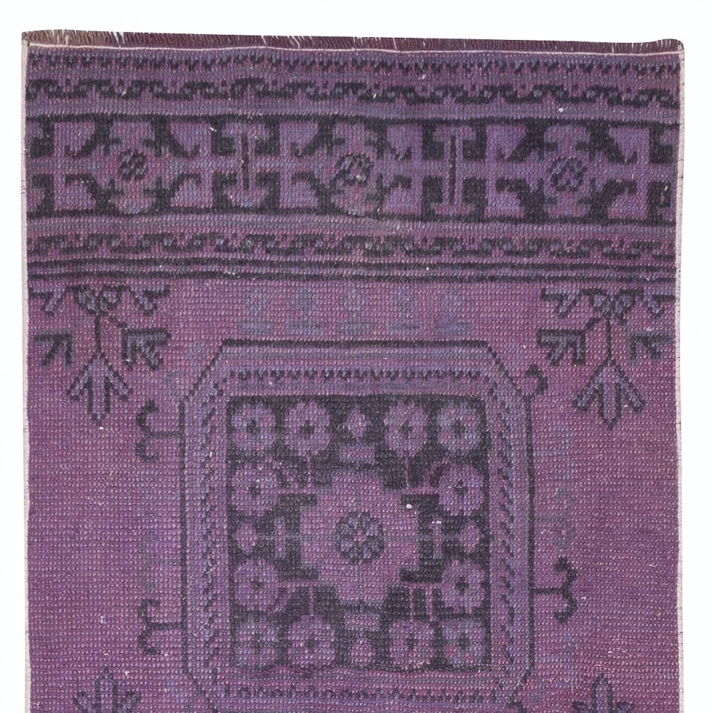 Handmade Hallway Runner. Kitchen Rug. Corridor Rug. Purple Color Stair Rug