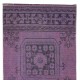 Handmade Hallway Runner. Kitchen Rug. Corridor Rug. Purple Color Stair Rug