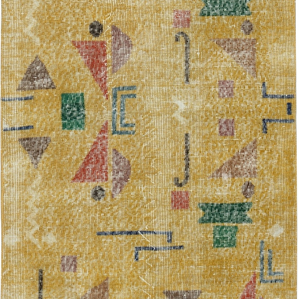 One of a pair of Rare Mid-Century Modern Rug Runners designed by late Artist Zeki Muren