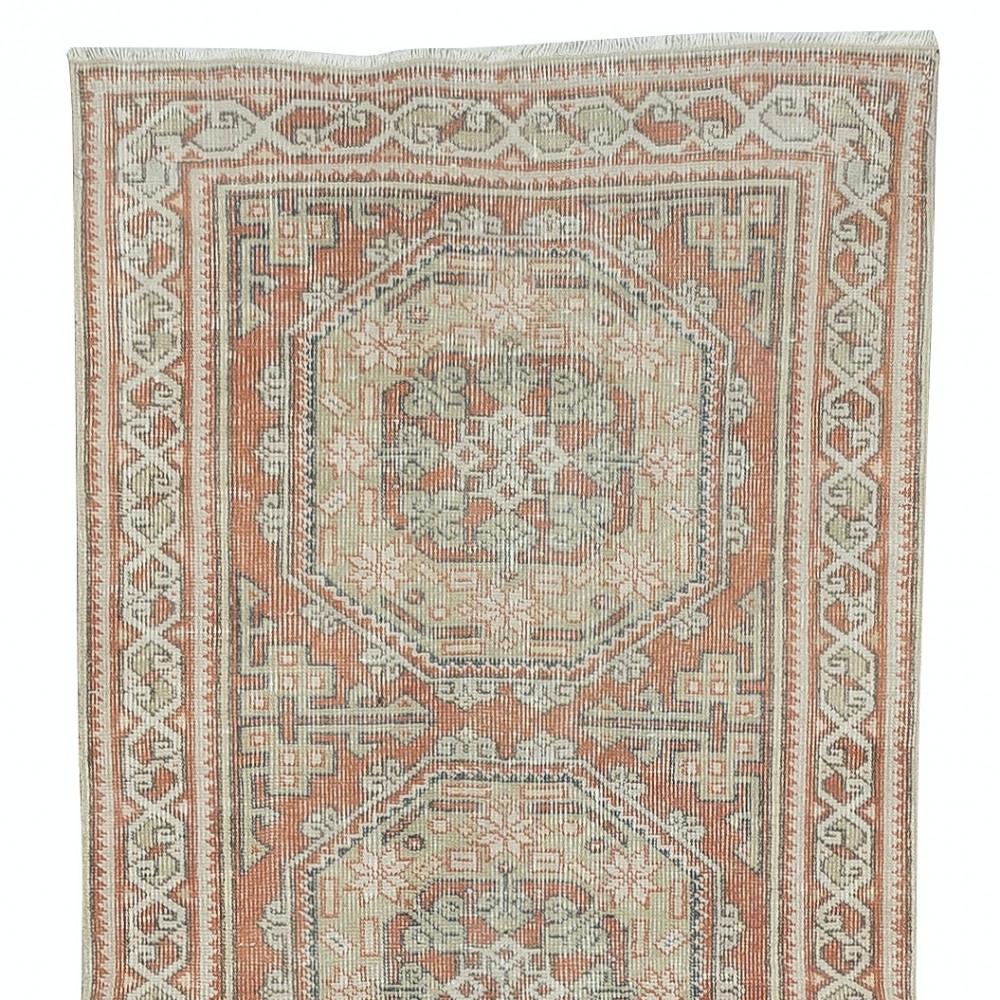 Vintage Runner Rug for Kitchen. Handmade Hallway Rug. Turkish Stair Rug. Narrow Corridor Rug