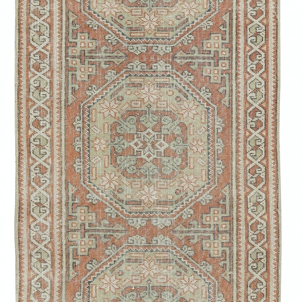 Vintage Runner Rug for Kitchen. Handmade Hallway Rug. Turkish Stair Rug. Narrow Corridor Rug