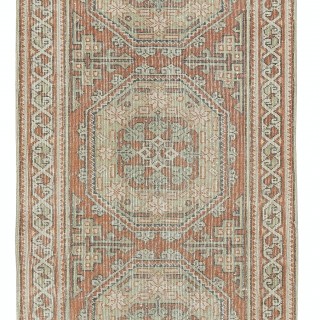 Vintage Runner Rug for Kitchen. Handmade Hallway Rug. Turkish Stair Rug. Narrow Corridor Rug