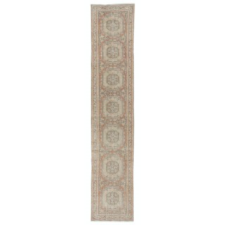 Vintage Runner Rug for Kitchen. Handmade Hallway Rug. Turkish Stair Rug. Narrow Corridor Rug