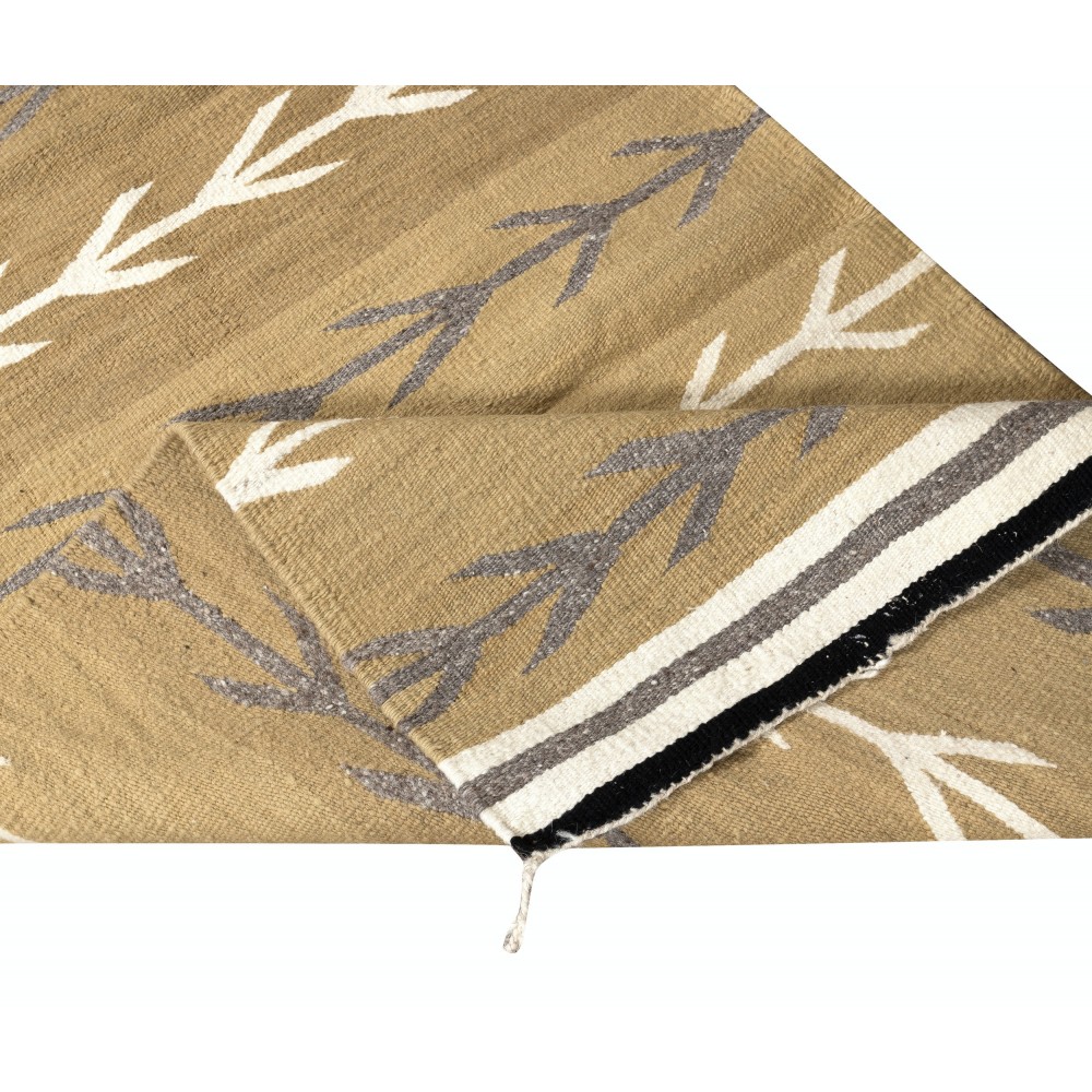 Vintage American Indian Flat-weave Kilim Rug. 100% Wool
