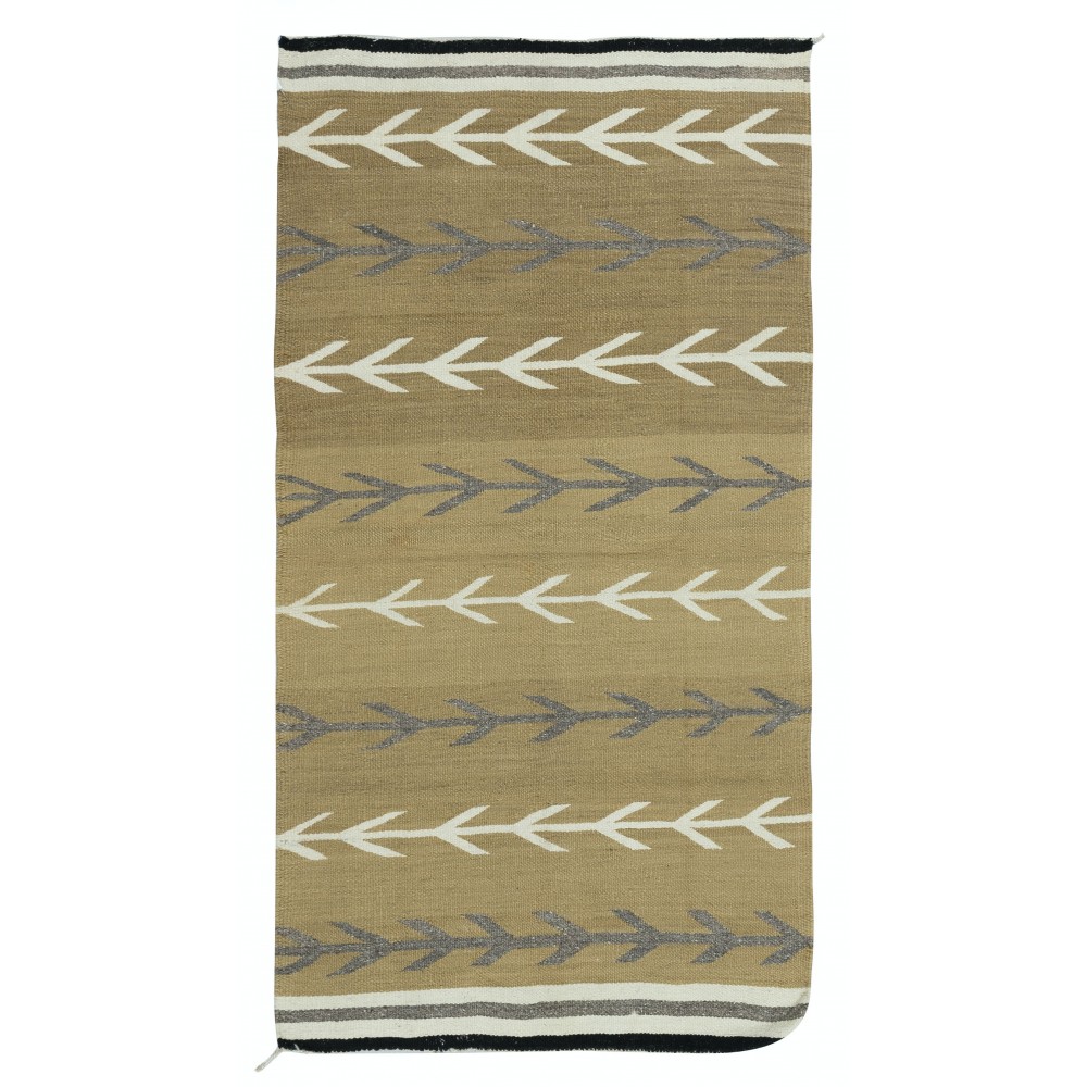 Vintage American Indian Flat-weave Kilim Rug. 100% Wool