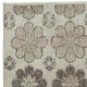 Vintage Handmade Beige Turkish Accent Rug with Floral Design