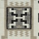 Vintage Navajo Storm Pattern Flat-weave Kilim Rug. 100% Wool