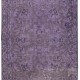 Purple Color Handmade Hallway Runner. Kitchen Rug. Floral Patterned Corridor Rug. Modern Stair Rug