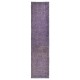 Purple Color Handmade Hallway Runner. Kitchen Rug. Floral Patterned Corridor Rug. Modern Stair Rug