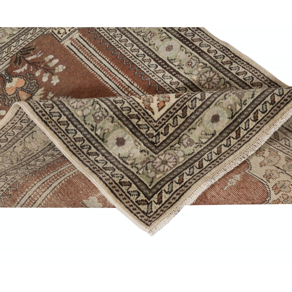 Handmade Turkish Kayseri Prayer Rug, 100% Wool, Vintage Prayer Mat