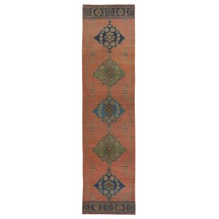 Vintage Runner Rug for Kitchen. Handmade Hallway Rug. Turkish Stair Rug