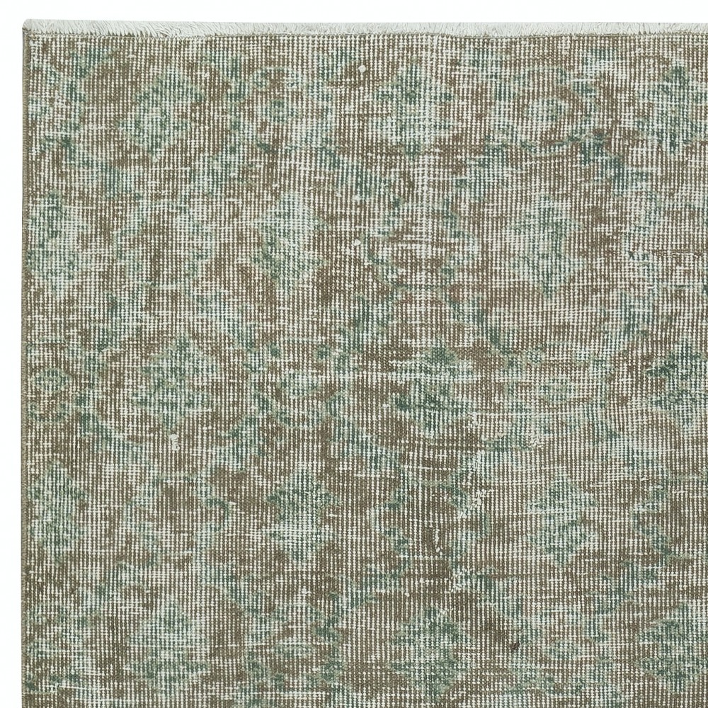 Vintage Handmade Turkish Accent Rug in Brown Color