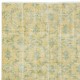 Yellow Color Handmade Turkish Wool Rug with Floral Design