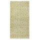 Yellow Color Handmade Turkish Wool Rug with Floral Design
