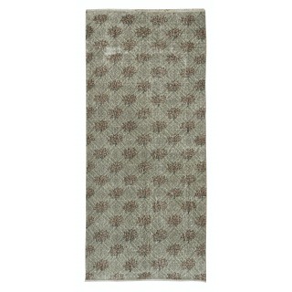 Handmade Turkish Accent Rug for Kitchen. Vintage Small Rug for Entryway or Bedroom