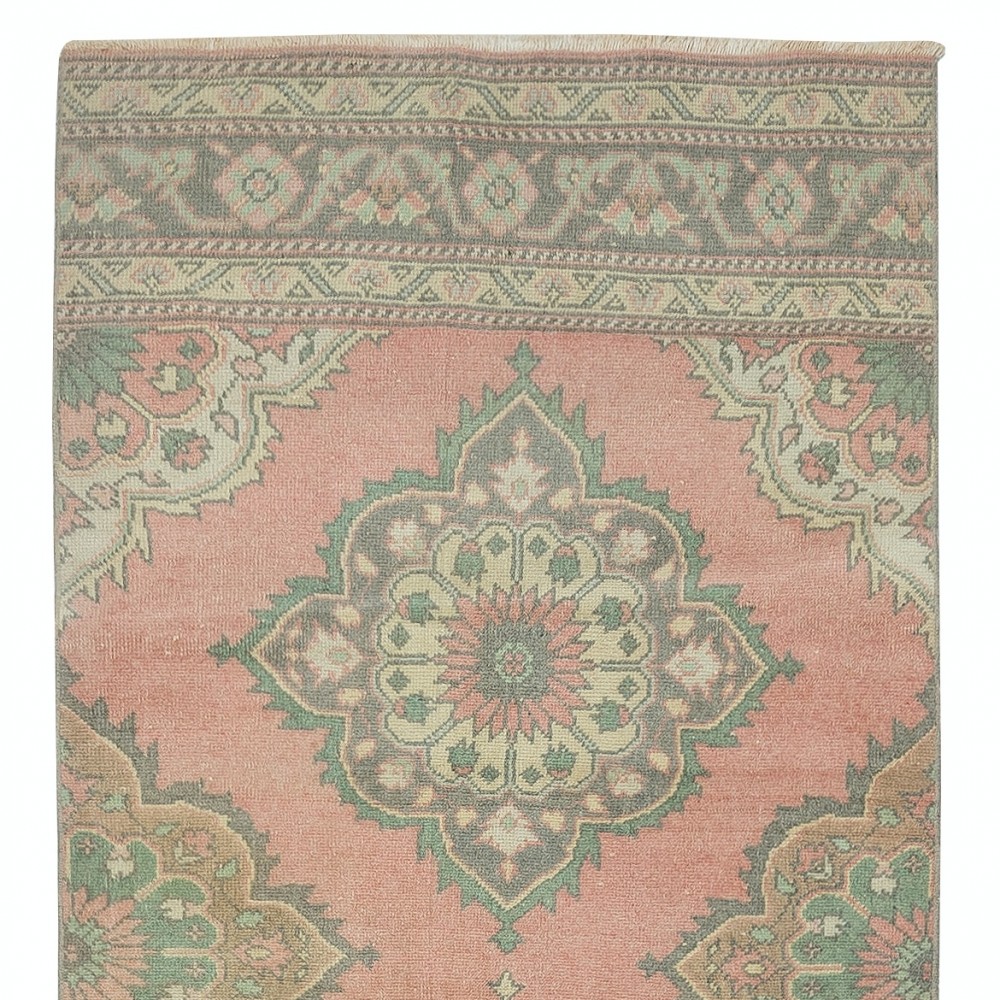 Handmade Hallway Runner. Kitchen Rug. Corridor Rug. 1960s Stair Rug