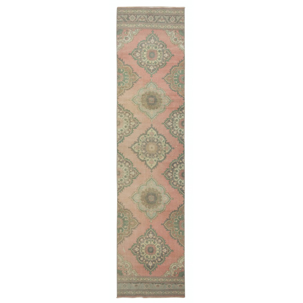 Handmade Hallway Runner. Kitchen Rug. Corridor Rug. 1960s Stair Rug