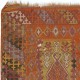 Mid-Century Hand-Woven Bohemian Turkish Kilim. 100% Wool. Vintage Flat-Weave Rug