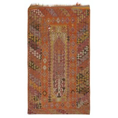Antique Hand-Woven Bohemian Turkish Kilim Rug. 100% Wool | Circa 1920