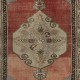 One of a pair Vintage Handmade Turkish Area Rug, 100% Wool