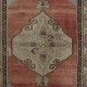 One of a pair Vintage Handmade Turkish Area Rug, 100% Wool
