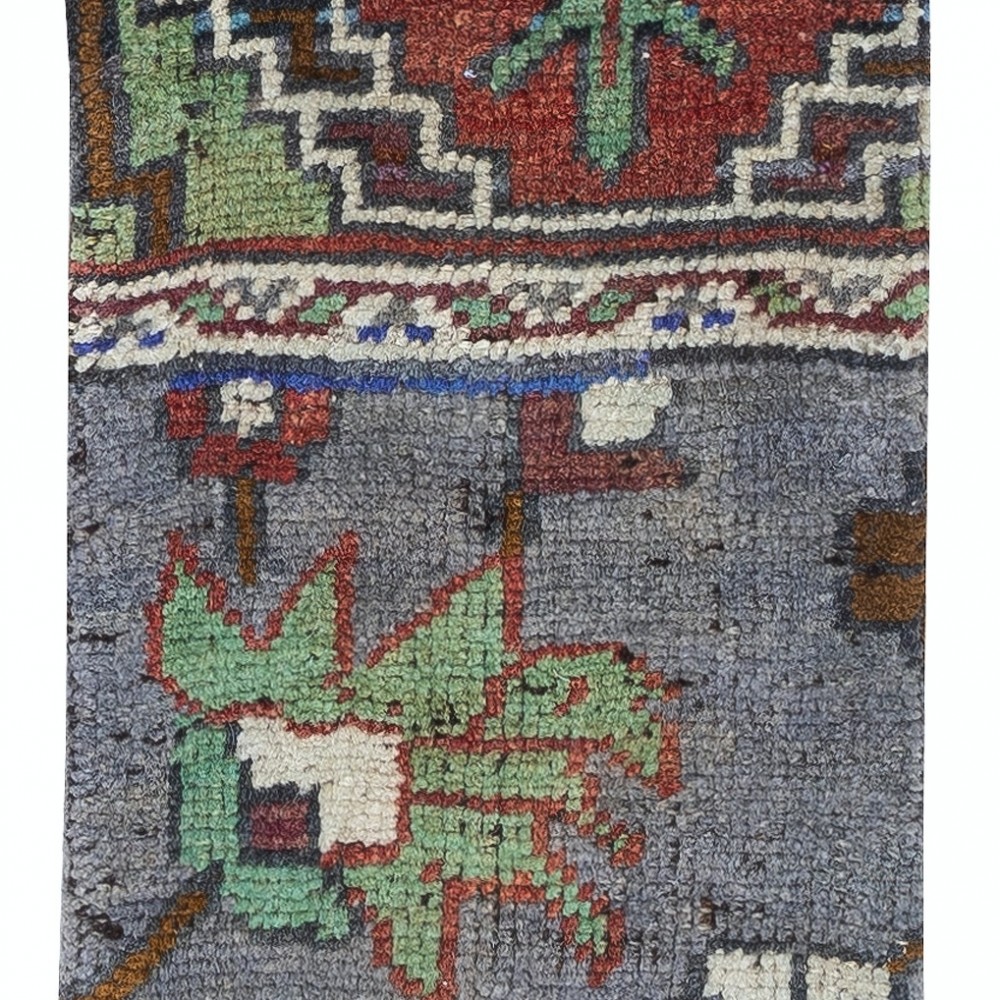 Hand-knotted Turkish Wool Rug Cushion Cover. Rustic Throw Pillow. Home Gift