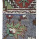 Hand-knotted Turkish Wool Rug Cushion Cover. Rustic Throw Pillow. Home Gift