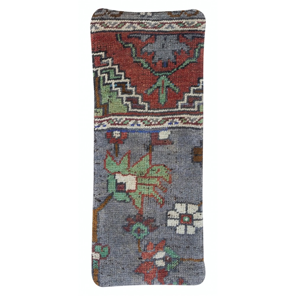 Hand-knotted Turkish Wool Rug Cushion Cover. Rustic Throw Pillow. Home Gift