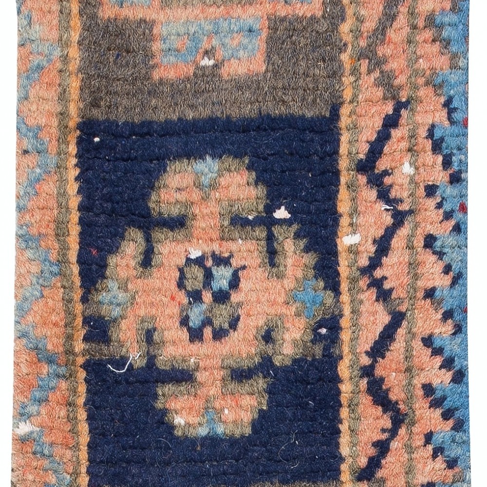One-of-a-Kind Turkish Rug Pillow. Handknotted Wool Rug Cushion. Vintage Toss Pillow