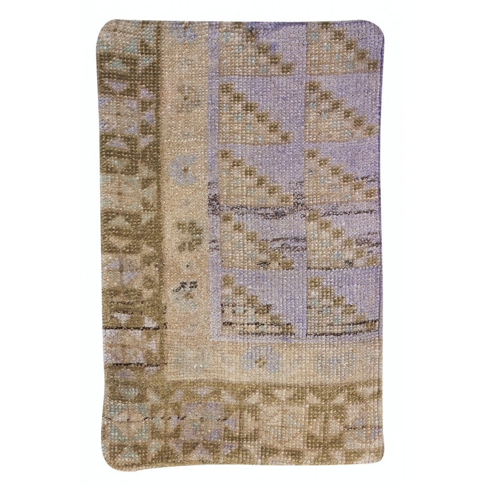 Vintage Handmade Turkish Wool Rug Cushion Cover. Rug Pillow. Boho Home Decor