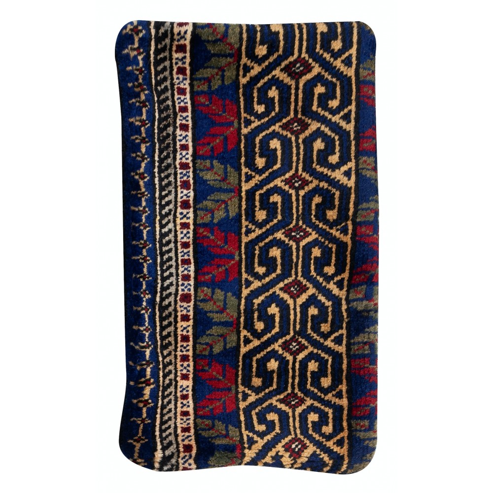 One-of-a-Kind Turkish Rug Pillow. Handknotted Wool Rug Cushion. Vintage Toss Pillow