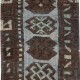 Handknotted Turkish Wool Cushion Cover. Rug Throw Pillow. Home Gift. Vintage Toss Pillow