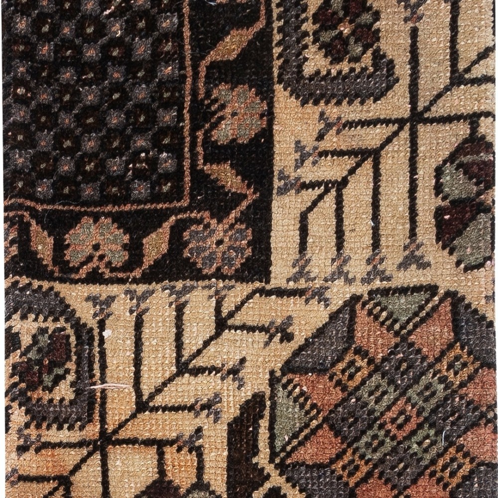 Rustic Handmade Wool Cushion Cover. Vintage Turkish Rug Pillow