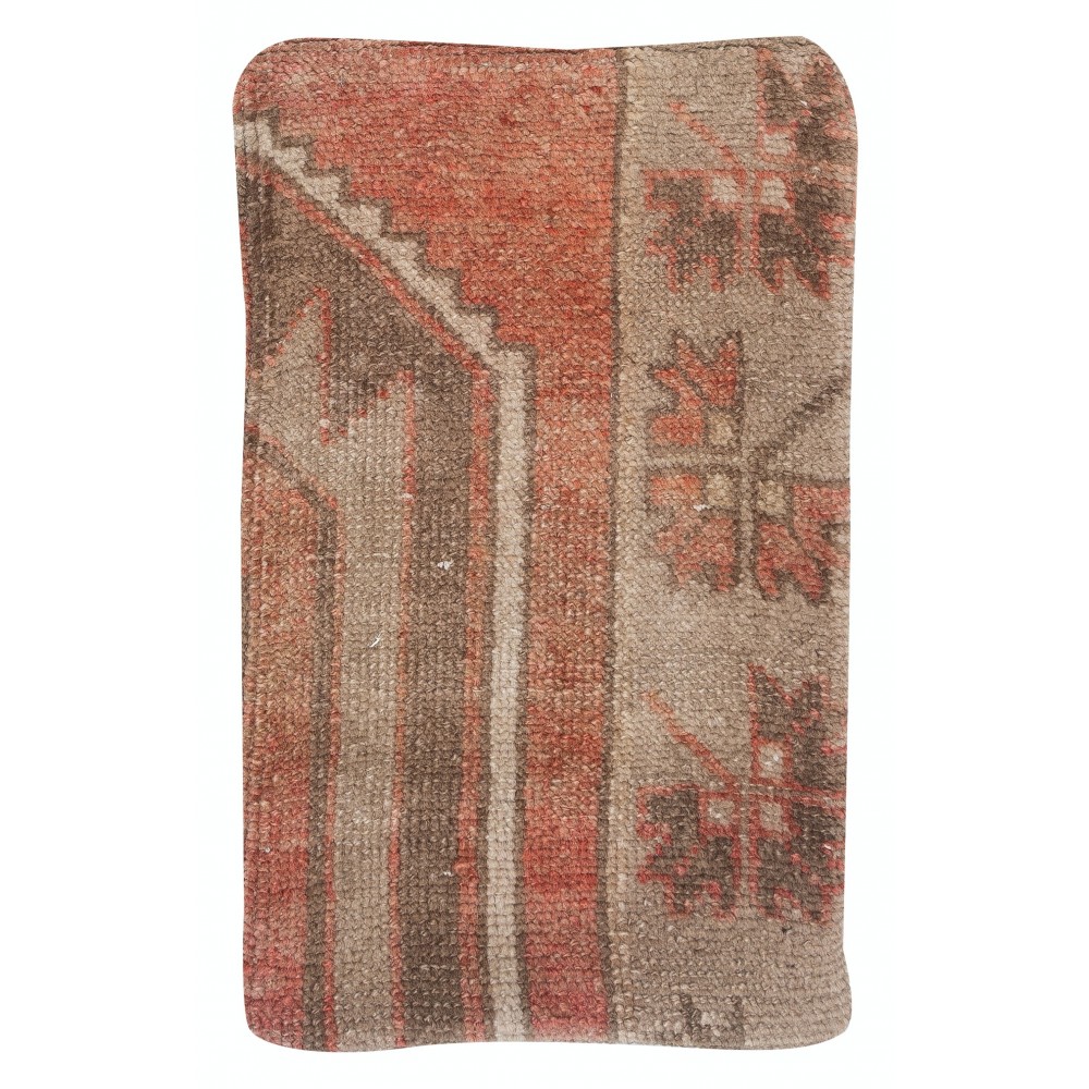 Vintage Wool Cushion. Handknotted Rug Pillow. Ethnic Home Decor. Turkish Throw Pillow