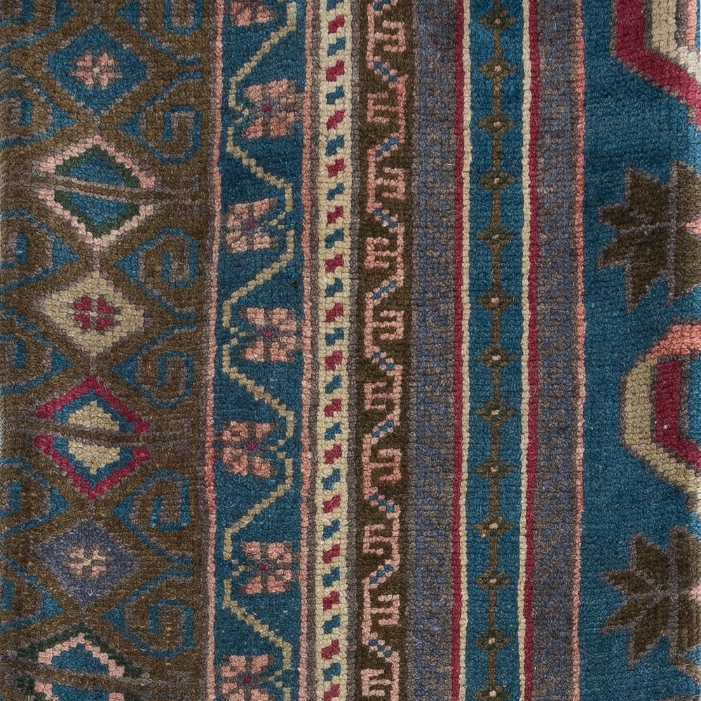 Handmade Turkish Wool Rug Cushion. Bohemian Home Decor. Vintage Toss Pillow Cover