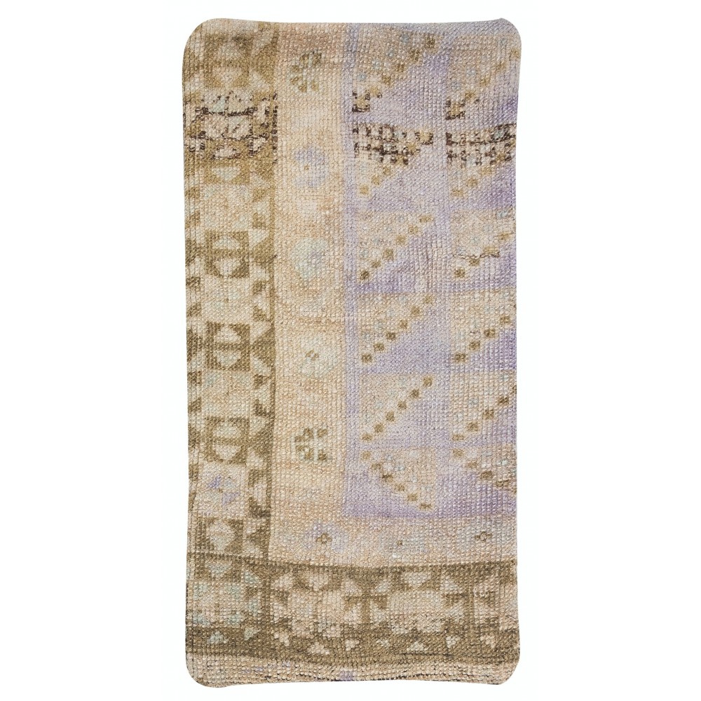 Turkish Rug Throw Pillow. Handmade Wool Cushion Cover. Vintage Toss Pillow