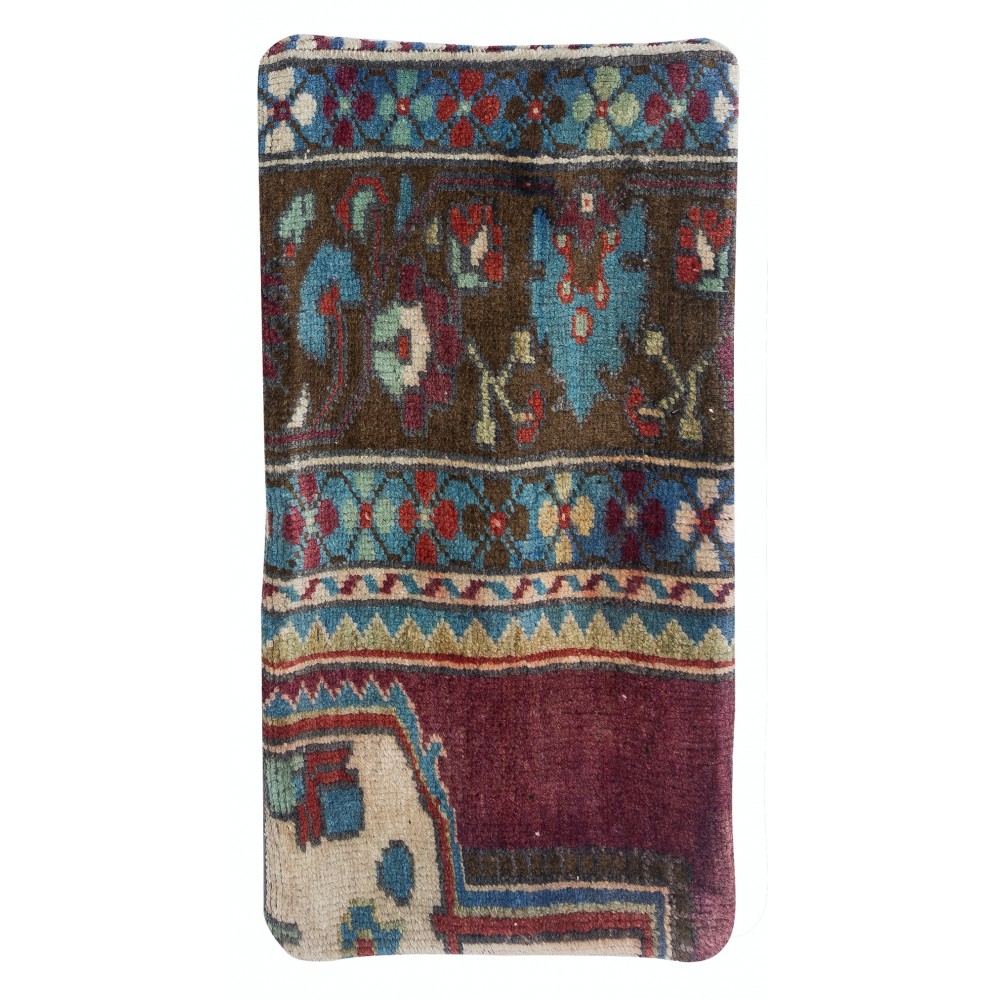 Vintage Turkish Wool Cushion Cover. Handmade Rug Pillowcase. Farmhouse Decor Throw Pillow Cover