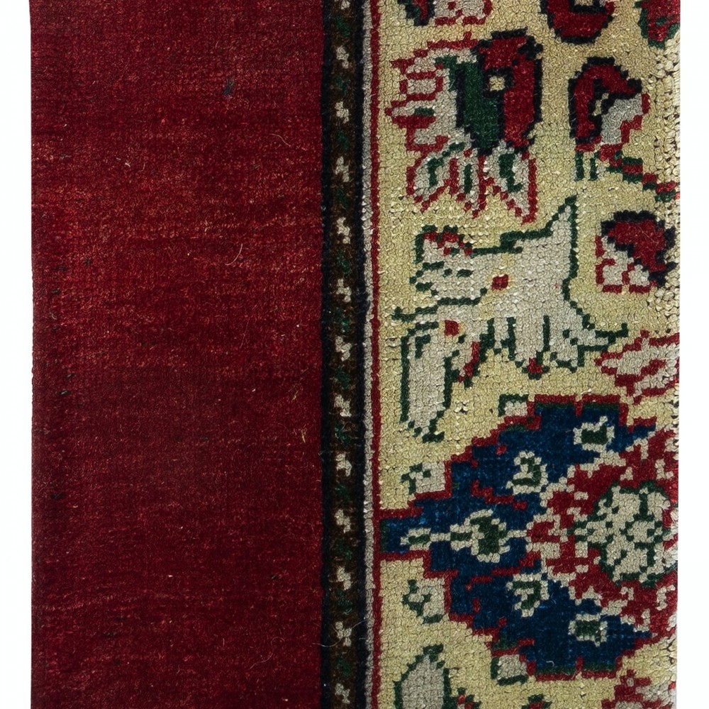 Vintage Handmade Rug Cushion Cover. Turkish Wool Pillowcase. Decorative Throw Pillow Cover