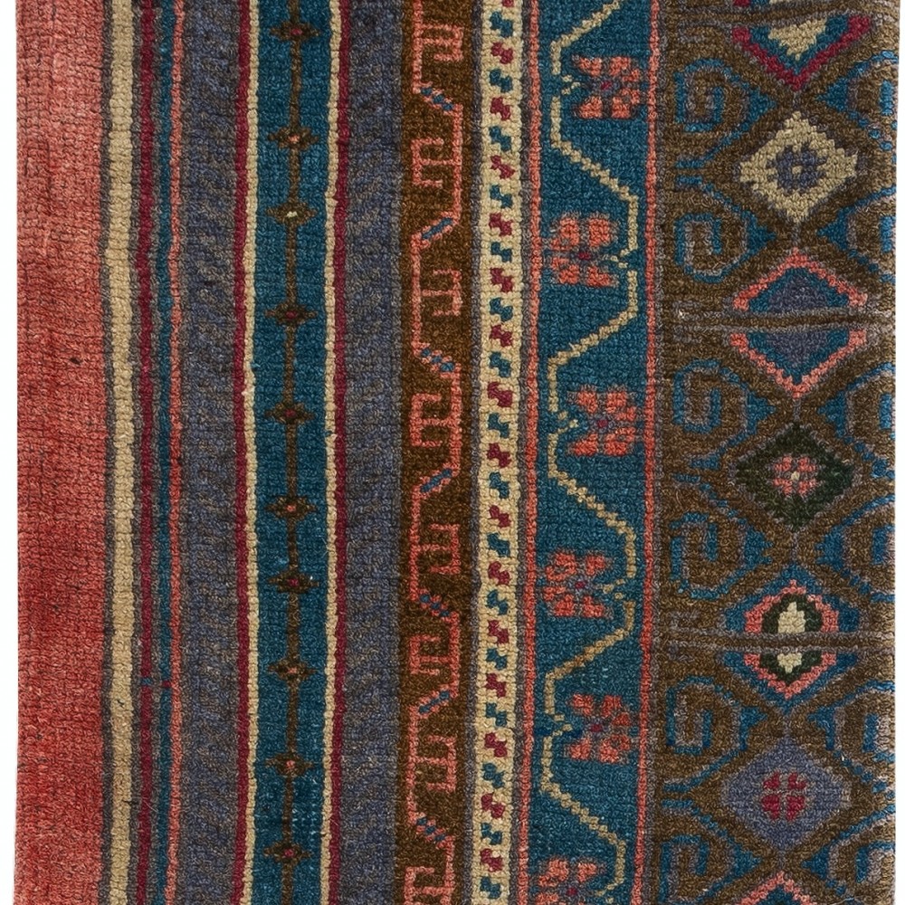 One-of-a-Kind Turkish Rug Pillow. Handknotted Wool Rug Cushion. Vintage Toss Pillow