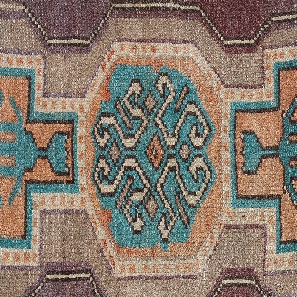 Traditional Turkish Wool Cushion Cover. Handmade Rug Pillow. Vintage Throw Pillow