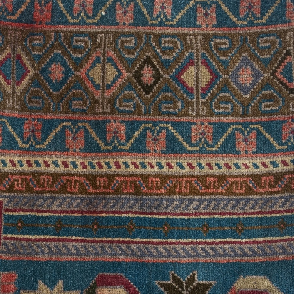 Vintage Handmade Turkish Wool Rug Cushion Cover. Rug Pillow. Boho Home Decor