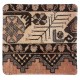 Vintage Wool Cushion. Handknotted Rug Pillow. Ethnic Home Decor. Turkish Throw Pillow