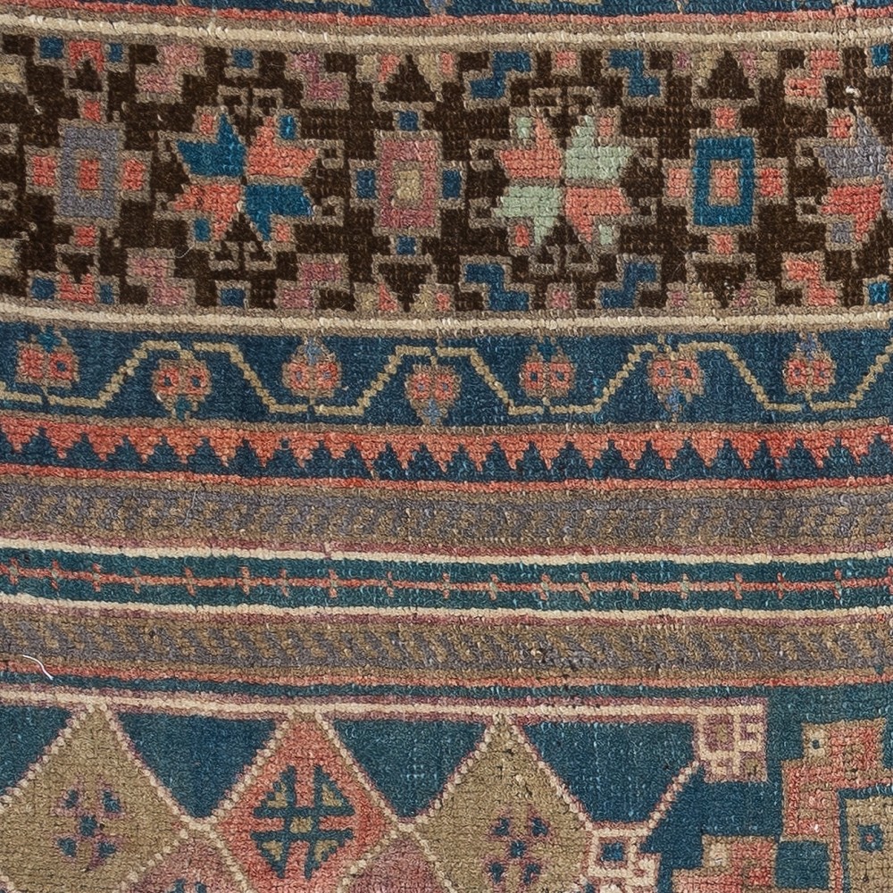 Turkish Rug Throw Pillow. Handmade Wool Cushion Cover. Vintage Toss Pillow