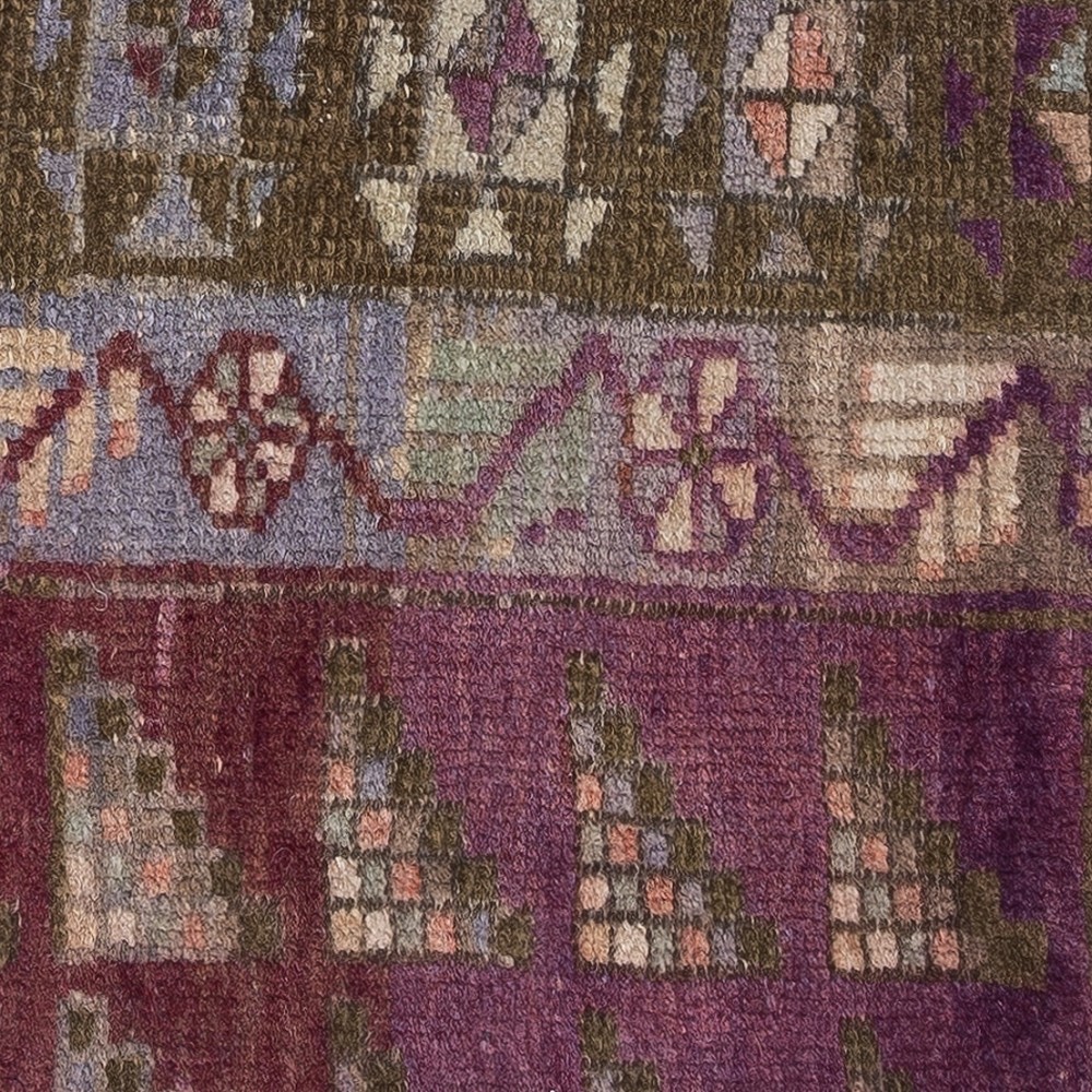 Handmade Turkish Wool Rug Cushion. Bohemian Home Decor. Vintage Toss Pillow Cover