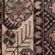 Rustic Handmade Wool Cushion Cover. Vintage Turkish Rug Pillow