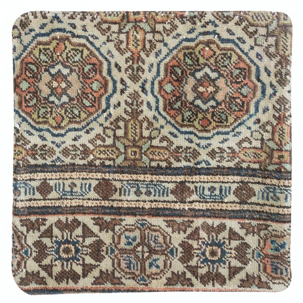 Traditional Turkish Wool Cushion Cover. Handmade Rug Throw Pillow. Home Gift