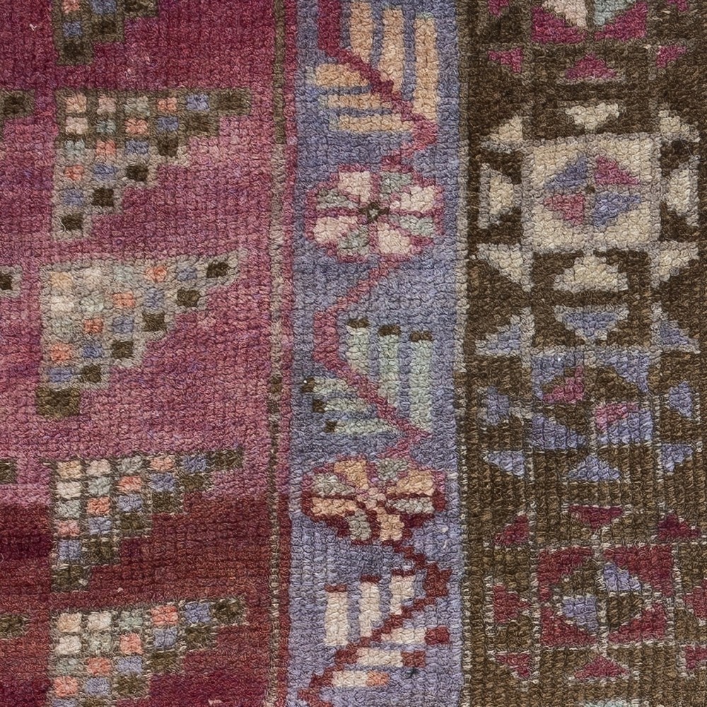 Vintage Handmade Turkish Wool Rug Cushion Cover. Rug Pillow. Boho Home Decor